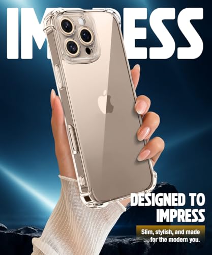 Image of WOW IMAGINE Clear Back Cover Case for iPhone 16 Pro Max | Shockproof Soft TPU Case | Cushioned Edges for Ultimate Protection Back Cover Case - Transparent