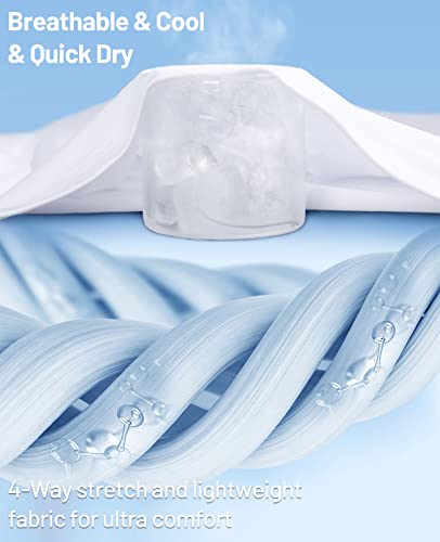 Mier Womens' Racerback Workout Tank Tops Yoga Athletic Running Gym Exercise Sleeveless Shirts Dry Fit Muscle Tee Top, Scoop Neck, White, S #TOP2