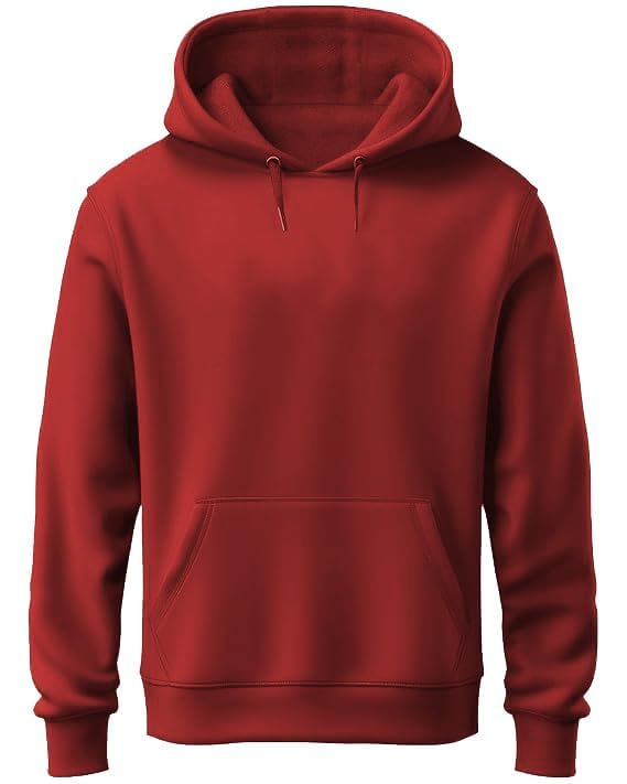 Image of Khakey Mens Hoodie | Plain Hoodies for Men Solid Casual Winter Wear | Best Hooded Sweatshirt with Pocket