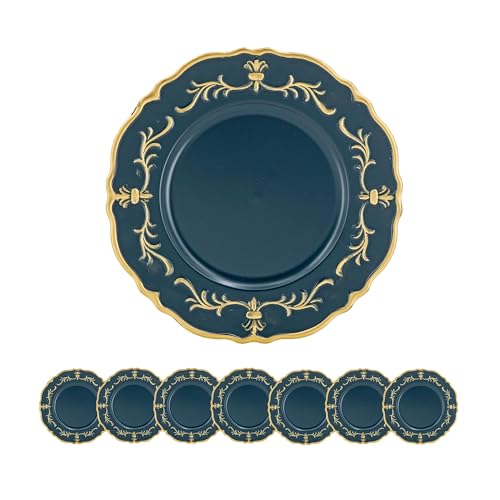 Platos cargadores redondos 13" set x8 miniatura 1