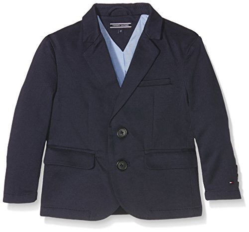 Tommy Hilfiger Twill Blazer, Blu (Midnight 403), 7 anni (Taglia Produttore: 8) Bambino