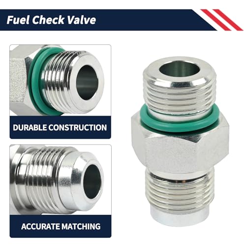 Promrmr Fuel Check Valve w/Gasket Replace 042211 3348332 Fit for Cummins N14 Diesel Engine Fuel Pump Straight Flow Aluminum Prevents Fuel Backflow by Promrmr - Used condition - Image 7