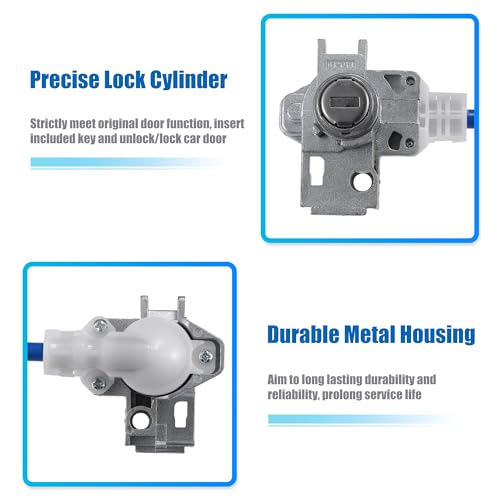 A ABSOPRO Türschlosszylinder mit Schlüsseln passend für Honda Accord 2011-2012 - 3 Stück