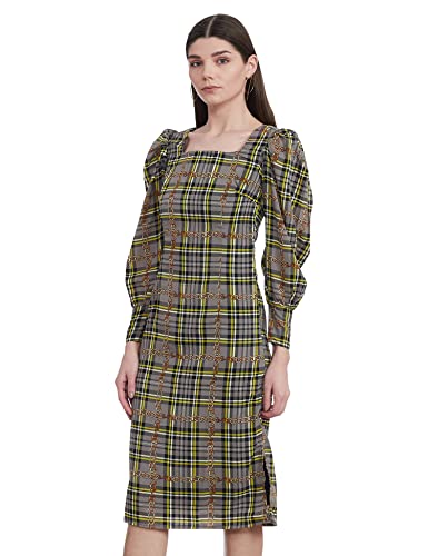 Image of Marie Claire Women's Polyester A-Line Midi Casual Dress
