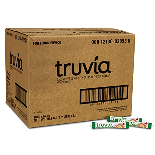 Truvia Calorie-Free Sweetener from the Stevia Leaf Stick Packet, 1000 count (35.2 oz Carton)