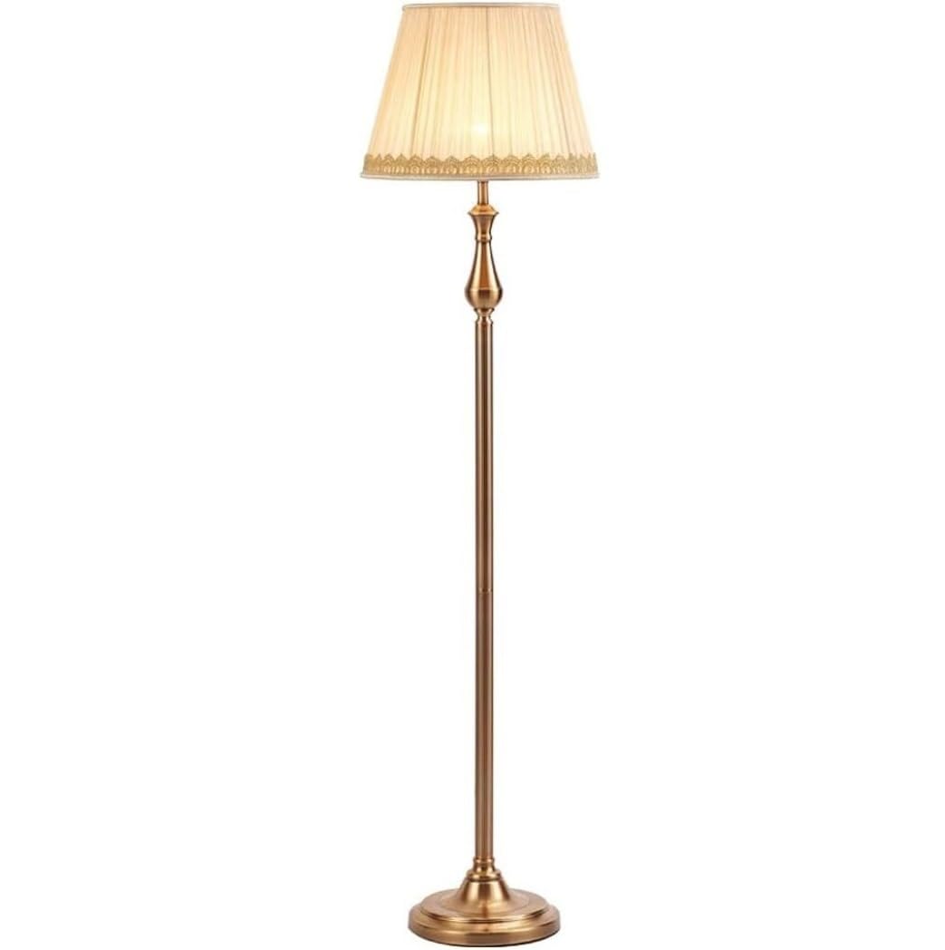 AZHKJKZH Floor Standing Lamp Modern Tall Floor Lamp Standing for Office Living Room Bedroom Light Fabric Lampshade Living Room