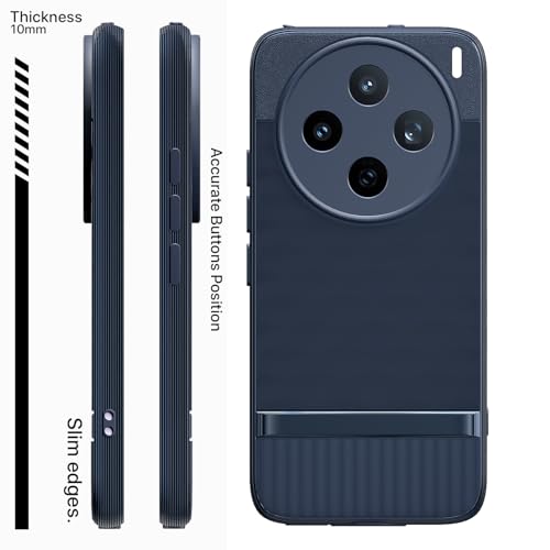 Image of Amazon Basics Back Cover for Vivo X200T 5G | Full Camera Protection | TPU Soft Flexible Shockproof Bumper Case (Blue)