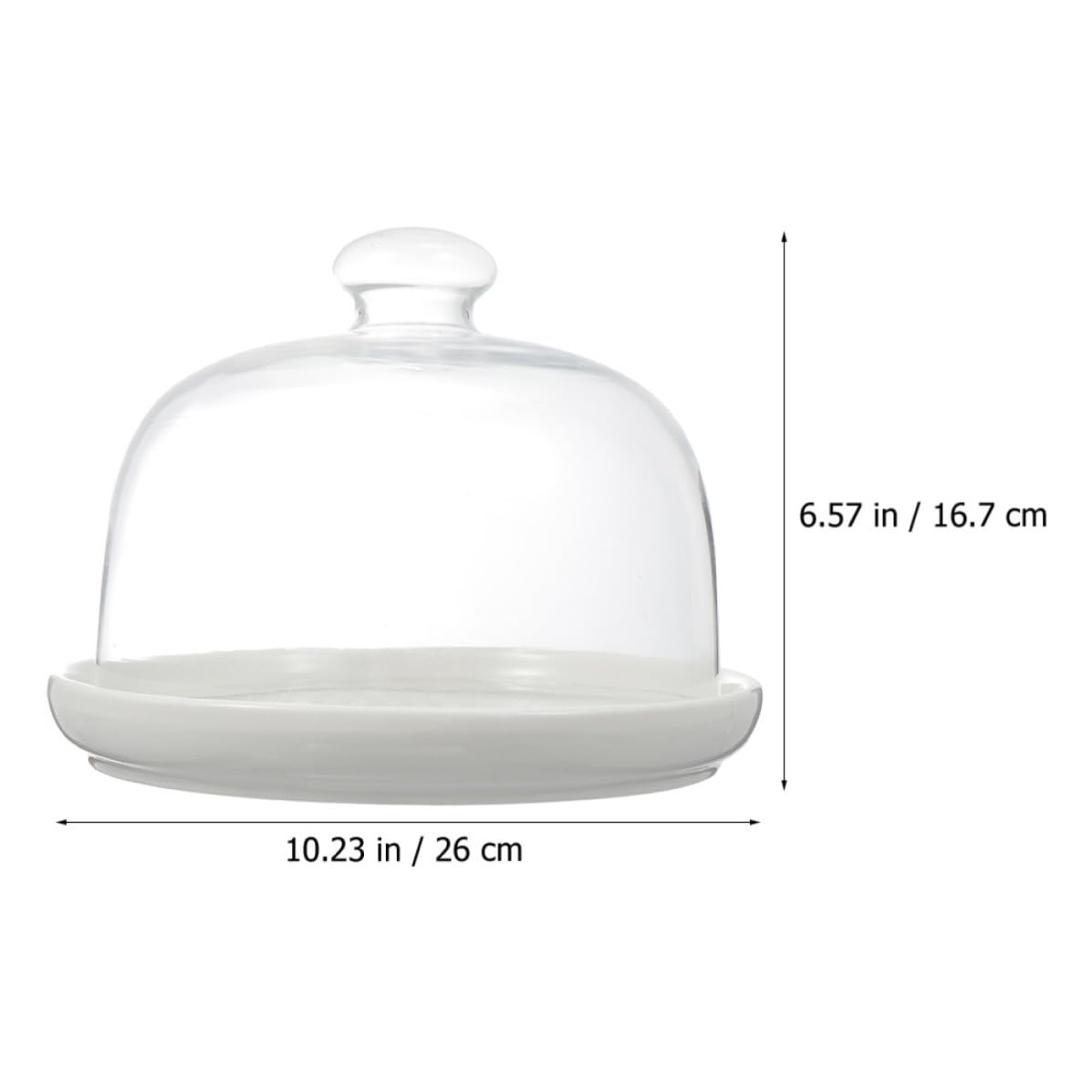 Abaodam 10 Zoll Glas Kuchenplatte mit Deckel für Torten und Gebäck Transparente Servierplatte für Party und Buffet Robustes Backzubehör für Kuchenpräsentation