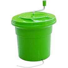 Heavy-Duty Vegetable Spinner, 12L Large Capacity Salad Dryer, Manual Lettuce Spinner for Commercial Catering, 3 Gallon Food-Grade Veggie Drainer for Restaurants, Food Trucks &amp; Home Kitchens