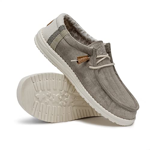 Image of HEYDUDE Men's Wally Linen | Men's Loafers | Men's Slip On Shoes | Comfortable & Light-Weight
