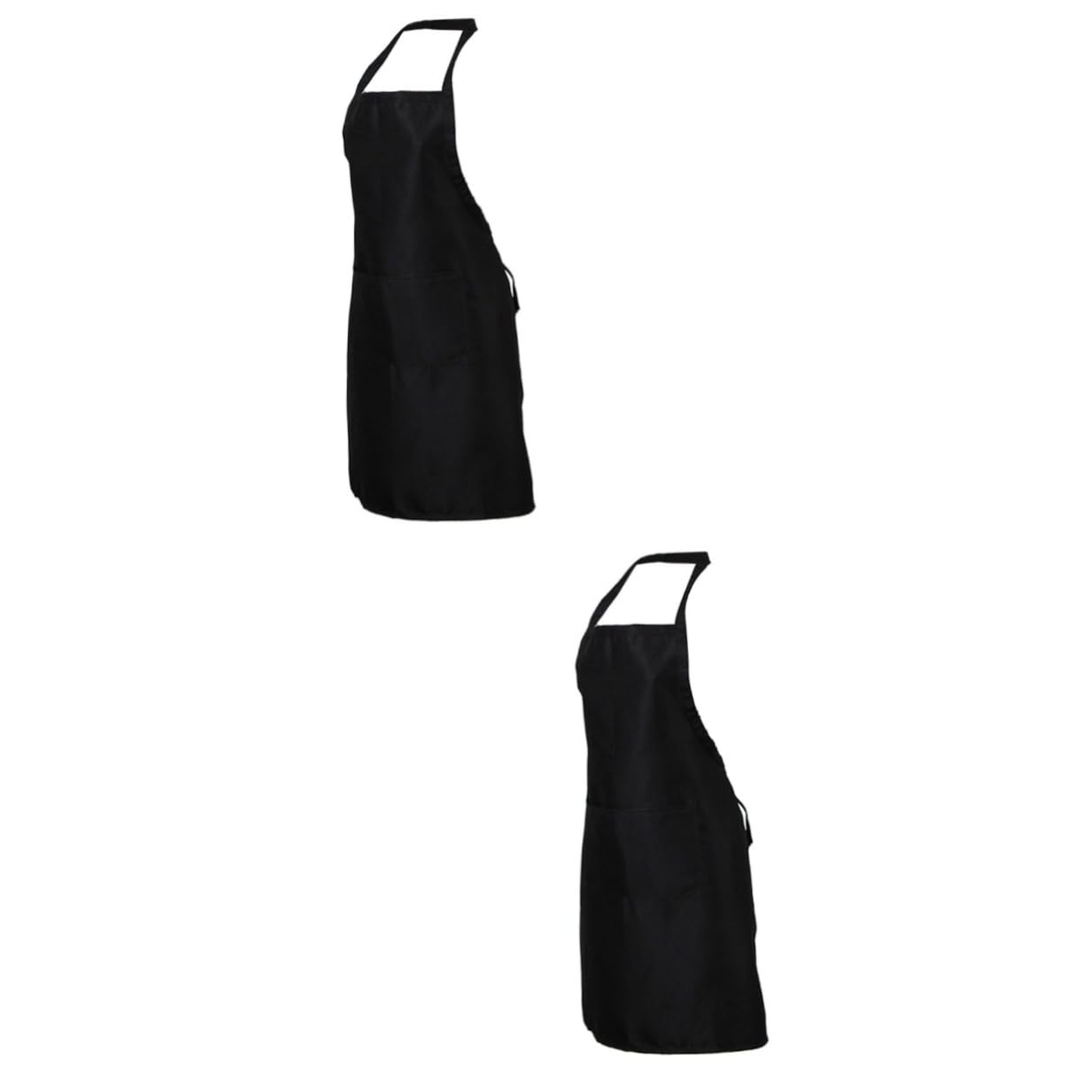 STOBAZA 2pcs 2 Bib Chef Apron Kitchen Aprons Bib Apron Waterproof Apron Water Resistant Apron Aprons Waterproof Neck Strap Apron Sleeveless Apron Mens Grilling Apron Mens Apron Black