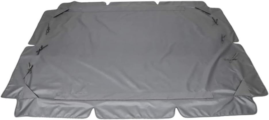 Garden Swing Canopy Replacement, Swing Chair Canopy Replacement 3 Seater Garden Swing Seat Canopy Cover Garden Hammock Cover Rip Proof Replacement Canopy for Garden Swing (Grey, Large)