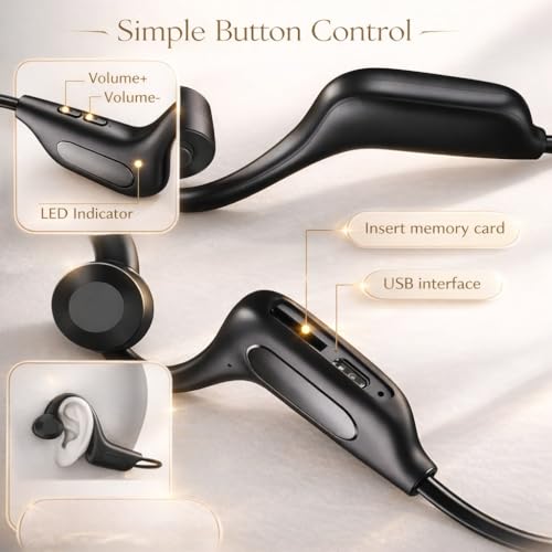 Image of Earflow Air Conduction Headphones, V5.3 Bluetooth Earphones with IPX6 Sweat & Splash Resistance, Open Ear Headset for Ear Health & Comfort, Ideal for Sports, Running, Climbing, Cycling