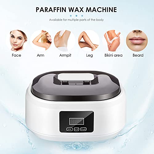 Mini podgrzewacz wosku parafinowego, wielofunkcyjny, z rękawiczkami i butami, szybkie nagrzewanie i regulacja temperatury 2 biegów, 2000 ml, duża pojemność i łatwy w użyciu, do użytku domowego, różowy