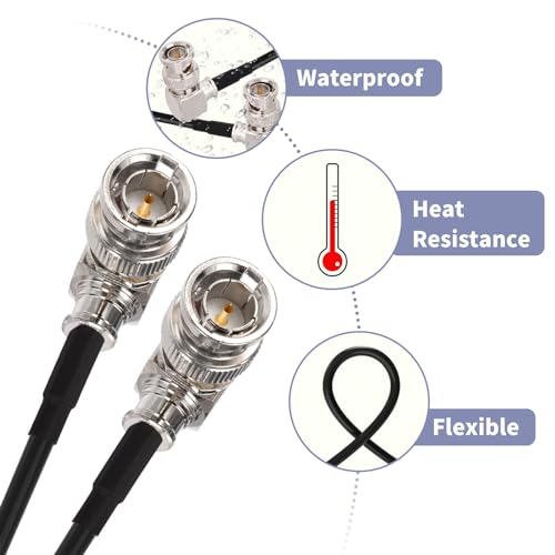 Superbat HD/3G/6G SDI Cable 3m Thin BNC Male to Male (Both Right Angle) Belden 1855A 75ohm SDI Video Cable Supports HD-SDI/3G-SDI/6G-SDI 4K for Broadcast Camera CCTV Monitor SDI Converter etc - Image 4
