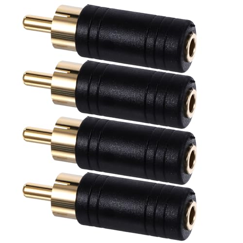 Adaptador 6.35mm a RCA macho, pack 4 unidades miniatura 1