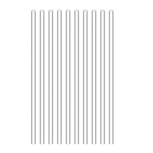 Image of 10Pcs 13mmx395mm Acrylic Rods,15.55 Inch(395mm) Length 1 /2inch(0.5inch-12.7mm) Diameter Acrylic Round Rods,Clear Sticks for DIY Crafts.