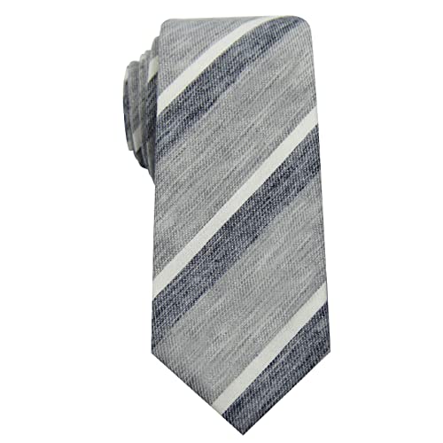 Image of Mantieqingway Mens Skinny Ties,2.56 inch Cotton Neckties Striped Plaid Ties for Groom Groomsmen Wedding Party Christmas