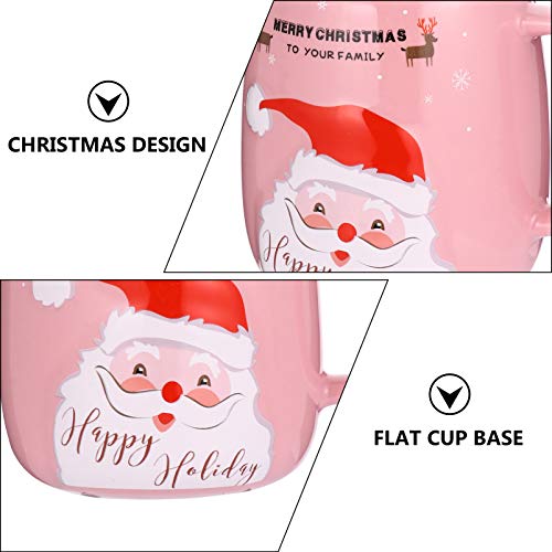 Canecas de café de Natal Cabilock com tampa Presentes de Natal Caneca de café de Natal para mulheres