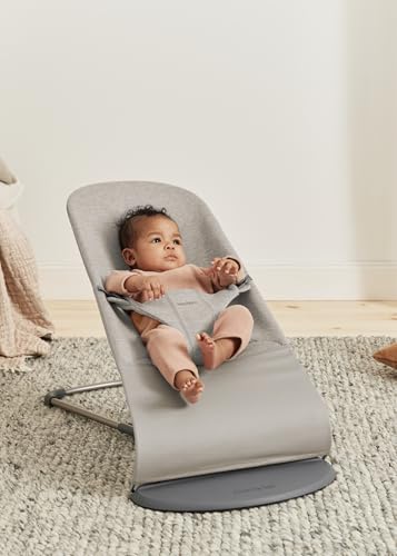 BabyBjörn Babywippe Bliss, 3D Jersey, Sandgrau – Ansicht 2