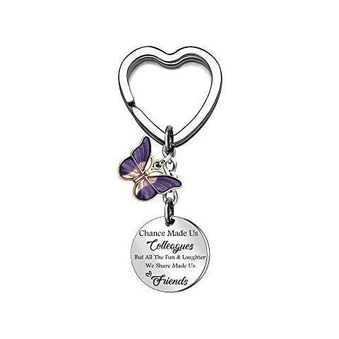 Coagurmes Friend Keyring Colleague Friendship Gifts Change Made Us Colleague But All The Fun & Laughter We Share Made Us Friend Keyring Cover