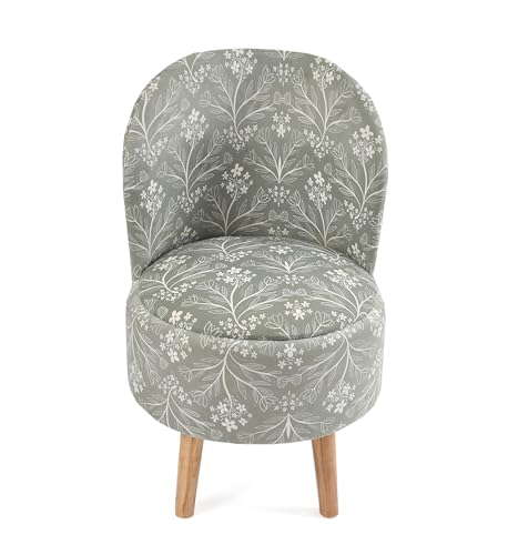 Image of SR Printed Ottoman Pouffes Chair Stool for Living Room Furniture Sitting Dressing Table Pouf Sofa Puffy Stool Room, Pouffes for Sitting Foot Rest, (18x32 Inch, Green)