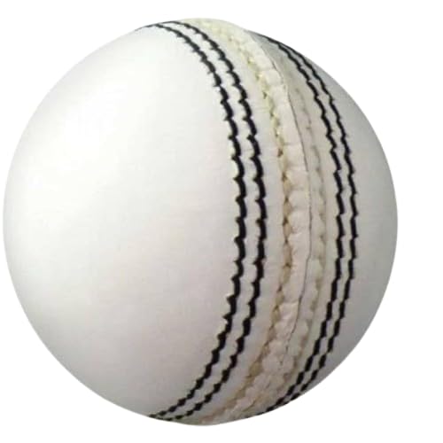 Cricket Ball Piece Plain White Leather Ball for Practice Match Academy and Tournament (B0D8JDFTVV) Amazon Price History, Amazon Price Tracker