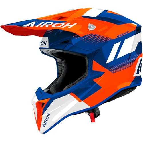 AIROH WRAAAP VISION ORANGE/BLUE GLOSS S