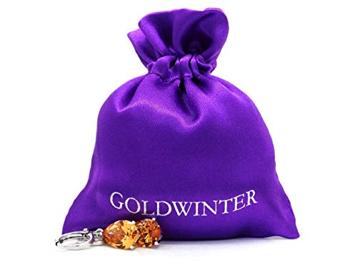 Orecchini pendenti placcati in oro bianco e