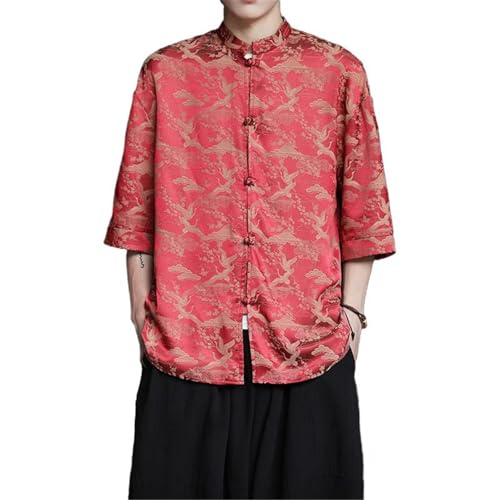 T-shirt style chinois homme chemise courte costume tang kung fu été