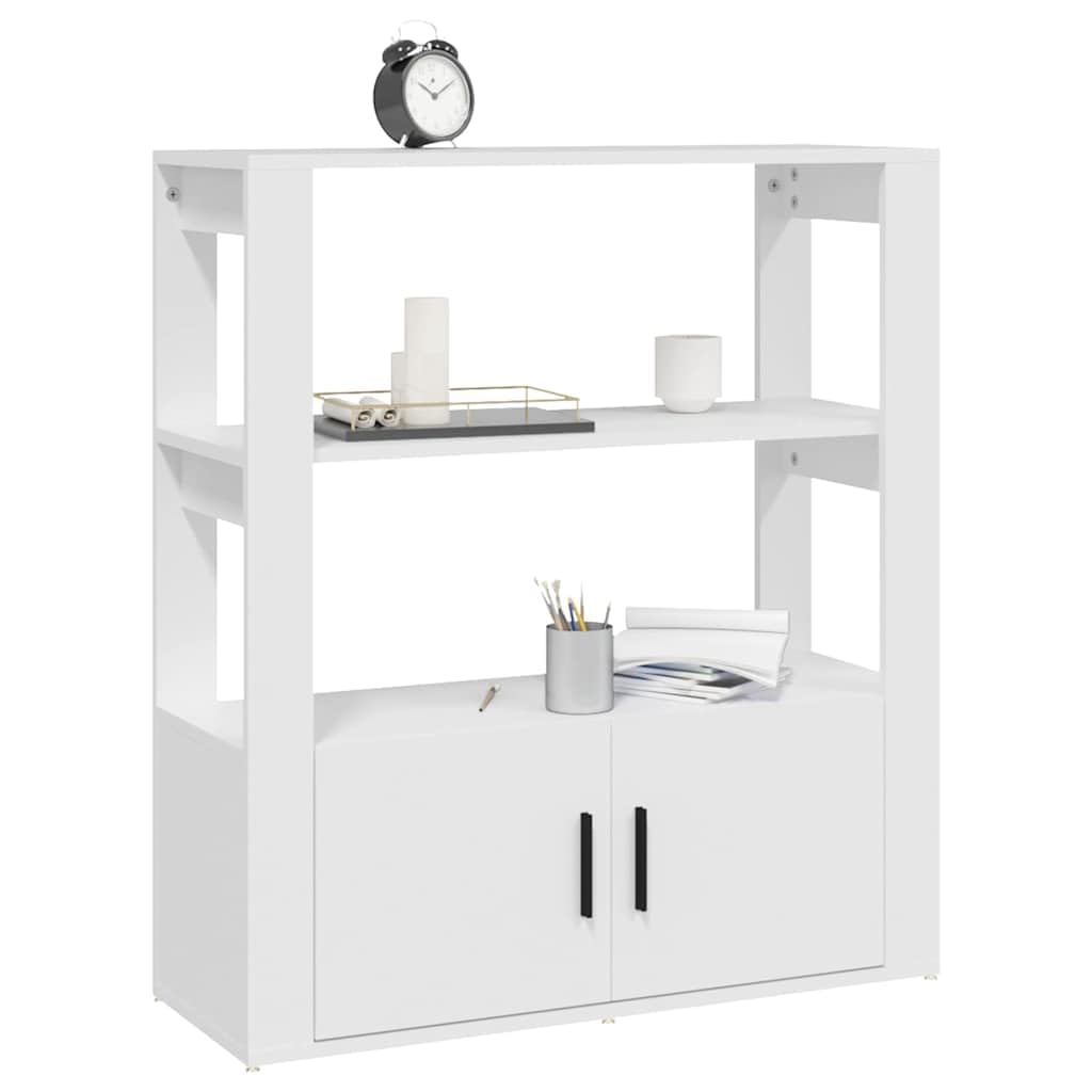 Credenza bianca, 80 x 30 x 90 cm, in legno