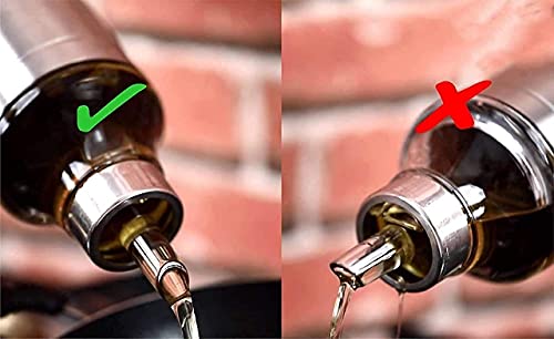Image of Stainless Steel Oil Dispenser Bottle for Kitchen | Leak Proof Oil Pourer | Olive Oil Container | Kitchen Oil Storage Bottle (Pot) (1 Litre)