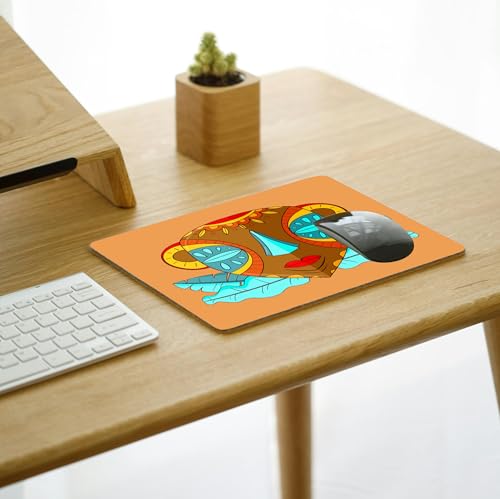 Image of My Print Shop Tribal Mask Printed Mouse Pad | 9 x 7.5 Inch (23 x 19 cm) | Non-Slip Rubber Base | Smooth Surface for Office, Home & Gaming