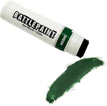 EyeBlack BattlePaint Bright Colored Under Eye Black Grease for Pro Athletes and Super Fans Baseball, Softball, Football 1 Stick Green