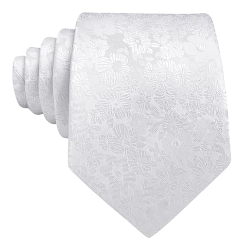 Image of Barry.Wang Men Tie Set Floral Paisley Silk Necktie Pocket Square Cufflinks Formal Wedding Party Business