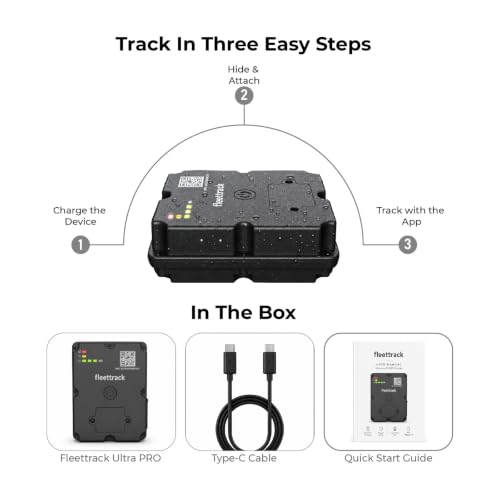 Image of Fleettrack Ultra Pro 4G Wireless GPS Tracker | 7500mAh Rechargeable Battery | Magnetic | IP67 Waterproof | Real-Time Live Tracking for Cars, Bikes, Trucks, Assets, Luggage & Pets| Android & iOS