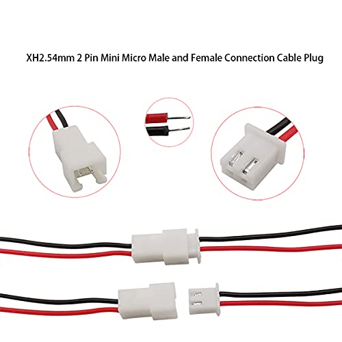 50pcs 25 pares conector macho y hembra 2Pin 2.54mm 200mm miniatura 5