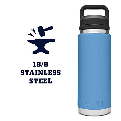 Image of YETI Rambler 26 oz Bottle, Vacuum Insulated, Stainless Steel with Chug Cap, Pacific Blue