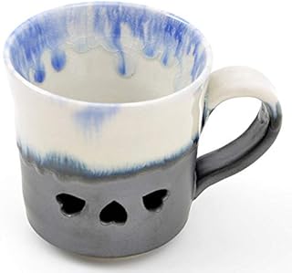 大堀相馬焼 松永窯 二重コーヒーマグ コバルトブルー