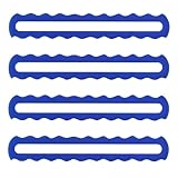 Penitue 4stk Mahjong Regelfinder, Heller Gewellter Linienleser und Kartenführer aus Acryl Mahjong Regelhilfe Zubehör für Anfänger (Blau)