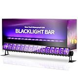 THECHAM 42W LED Black Light Bar, IP66 Waterproof Blacklight Bar with 6ft Cord+Plug+Switch, Black Lights for Glow Party, Fluorescent Poster, Body Paint, Birthday, Halloween, Bedroom, Classroom