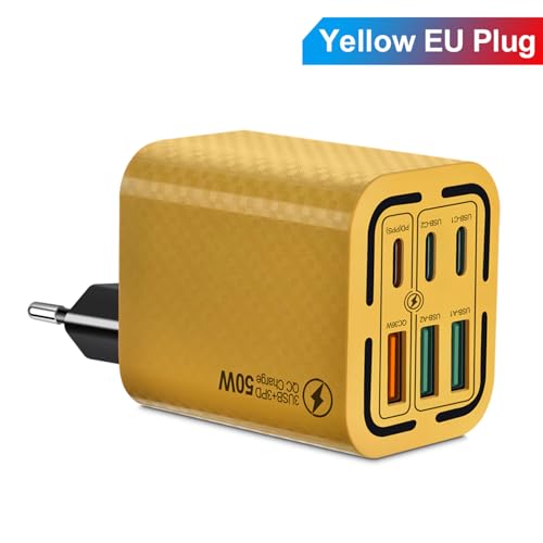 Cargador USB rápido bloque con 6 puertos de compatibilidad extendida 5