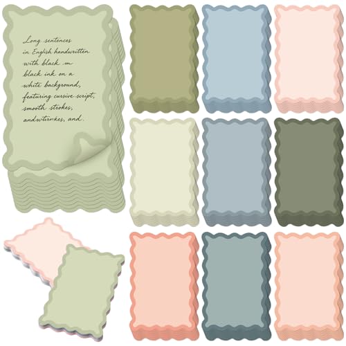 Image of Spiareal 100 Pcs Blank Note Cards Index Card, Wave, 4 x 6 in, Double Sided