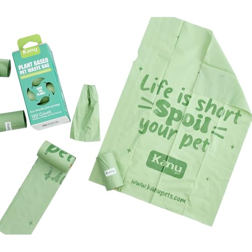 Image of Dog Poop Bags - 120 Count (8 Rolls), Unscented, Leak-Proof, Extra-Thick Waste Bags for Dogs - Easy Tear, Fits All Dispensers - Eco-Friendly Cleanup