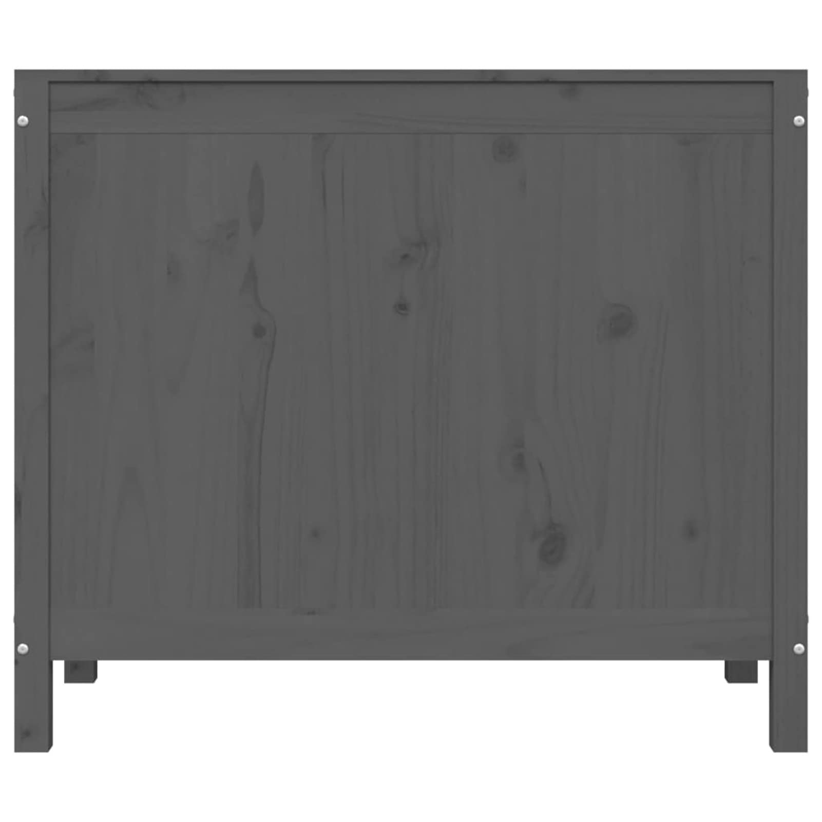 Homgoday Caja para la colada gris 88,5 x 44 x 76 cm madera maciza de pino, muebles, baúles y baúles, contenedor de jardín, porta herramientas de jardín, puf de exterior, baúl de exterior