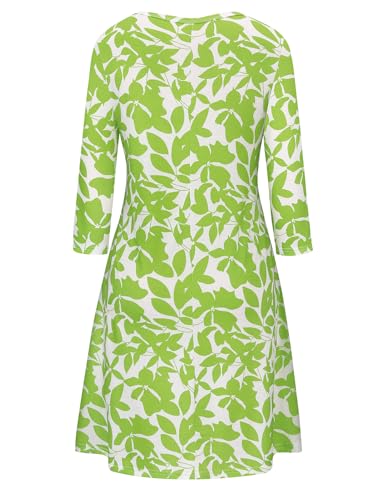 Image of Tanst Sky Womens Casual Round Neck Plus Size Floral Tunic Shirt Dress with Pockets