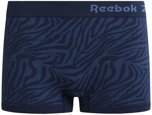 Reebok Womens Boyshorts Underwear - 4 Pack Stretch Performance Seamless Underwear Boyshorts Panties for Women (Size: S-XL)4