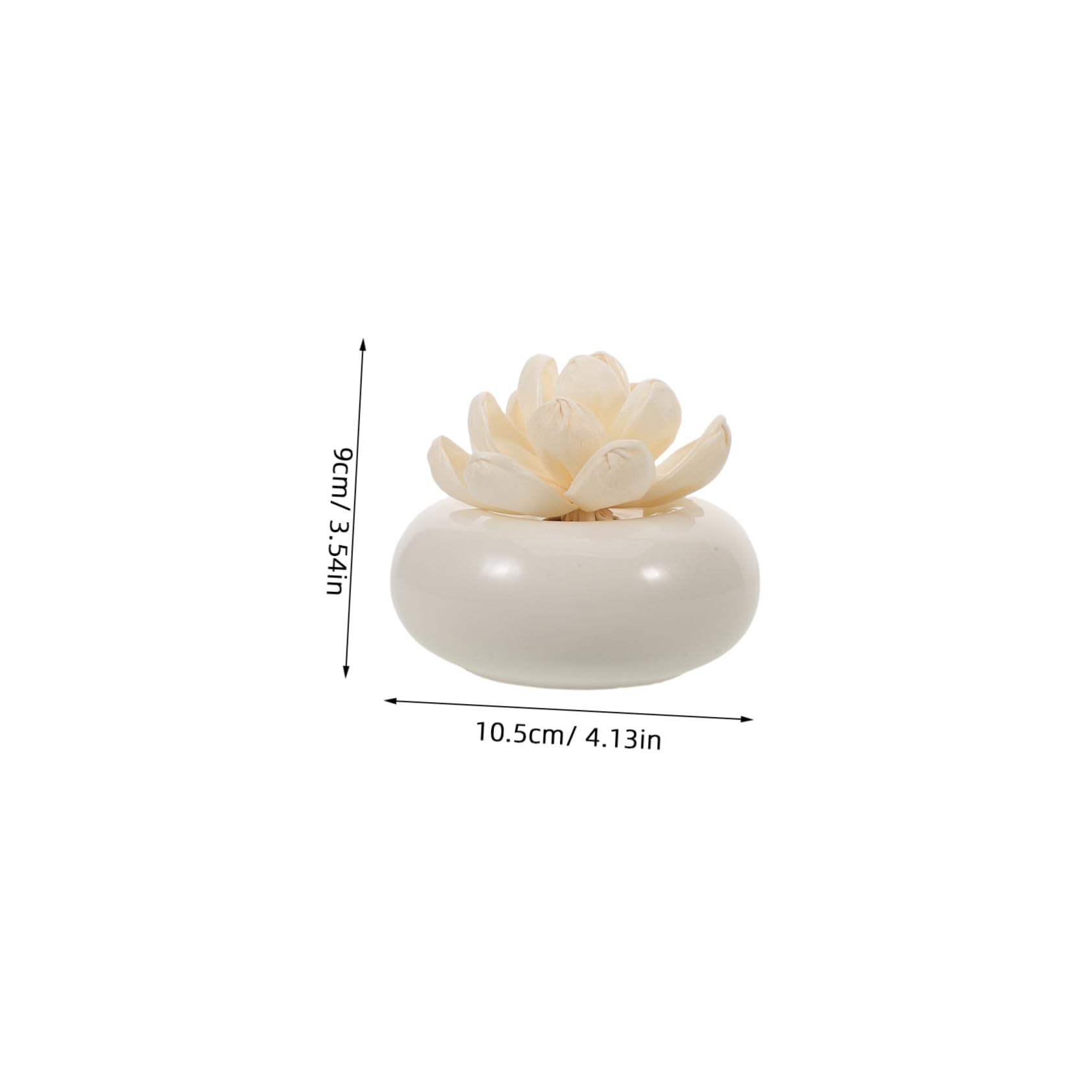 Diffusore Passivo in Ceramica Bianca per Oli Essenziali | Assorbimento Olio, Formato Portatile, per Piano D'appoggio e Stanza Piccola