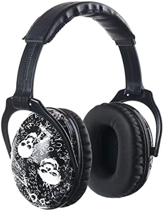 PROTEAR Kids SNR 28dB Noise Reduction Ear Protection Safety Ear Muffs, Adjustable Ear Defender for Kids, Children Hearing Protection Firework, Homework (Skull)