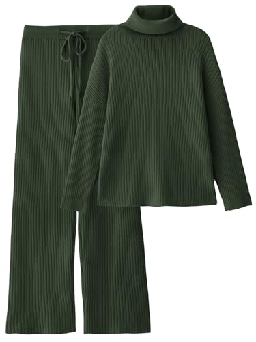 LILLUSORY Women 2 Two Piece Outfits Winter Clothes Turleneck Sweater